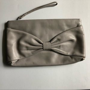 Gray large clutch